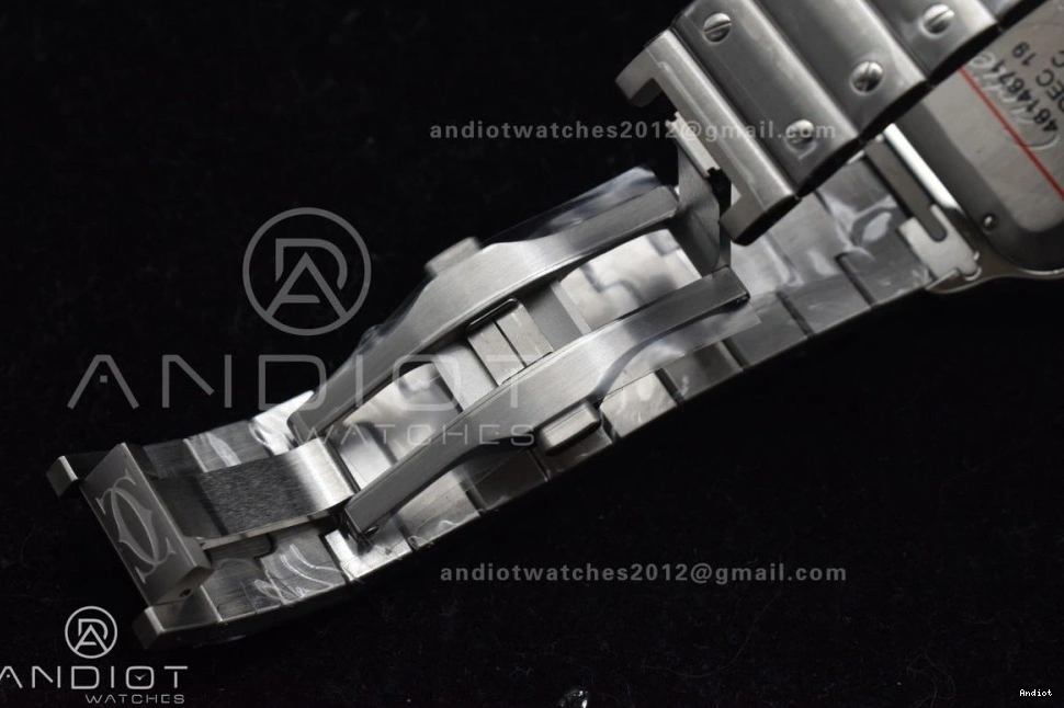 Blue 1:1 Santos BVF Best SS SmartLinks Dial Cartier Bracelet Edition on 9015 MIYOTA V2 de 40mm SS 0119